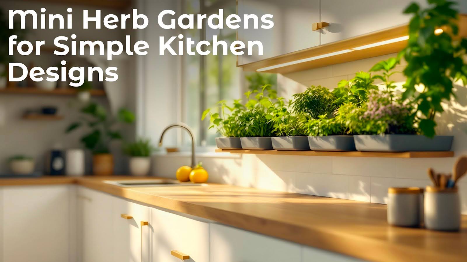 10. Mini Herb Gardens for Simple Kitchen Designs